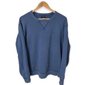 J Crew Garment Dyed French Terry Sweatshirt XL Faded Blue Crewneck Pullover